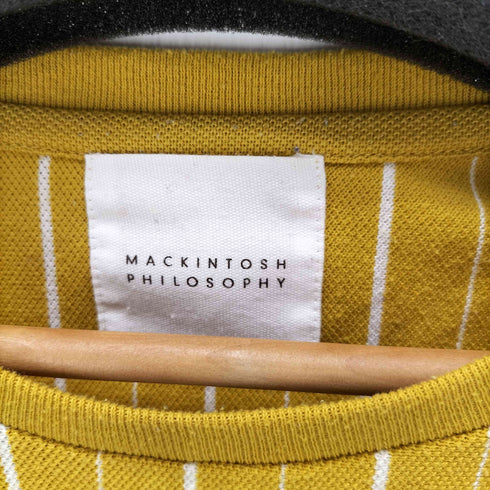 マッキントッシュフィロソフィー MACKINTOSH PHILOSOPHY MP 鹿の子 ストライプ Tシャツ メンズ UK:42