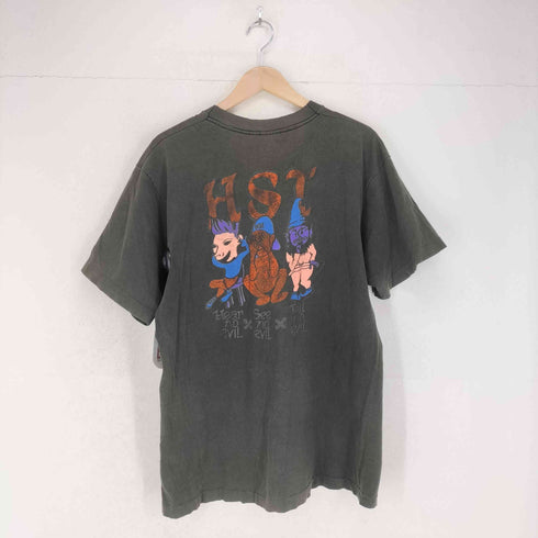 フルーツオブザルーム FRUIT OF THE LOOM 90s USA製 袖裾シングル 両面プリントクルーネックTシャツ メンズ L