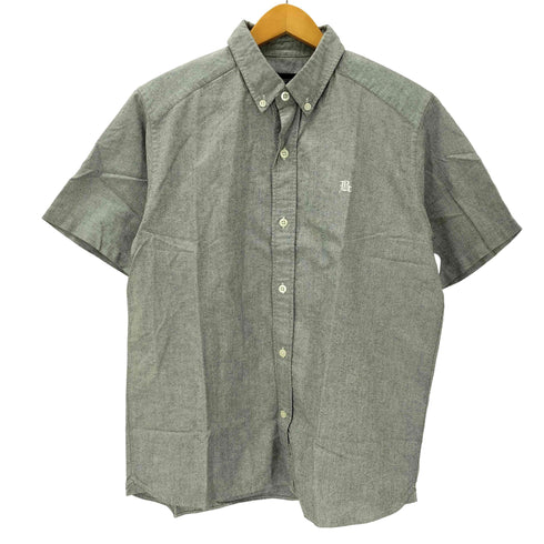 バックチャンネル Back Channel Original Fabric ロゴ 刺繍 ゴマ塩 ボタンダウン S/S シャツ メンズ JPN:L