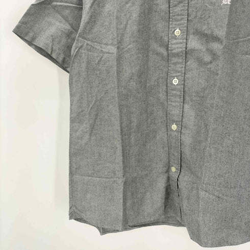 バックチャンネル Back Channel Original Fabric ロゴ 刺繍 ゴマ塩 ボタンダウン S/S シャツ メンズ JPN:L