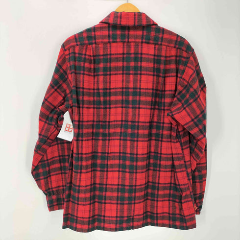 ペンドルトン PENDLETON 70-80S USA製 PURE VIRGIN WOOL バージン ウール フラップポケット ボード シャツ メンズ import:L