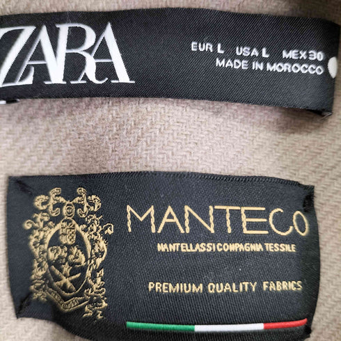 ザラ ZARA MANTECO ダブルブレスト トレンチコート レディース import:L