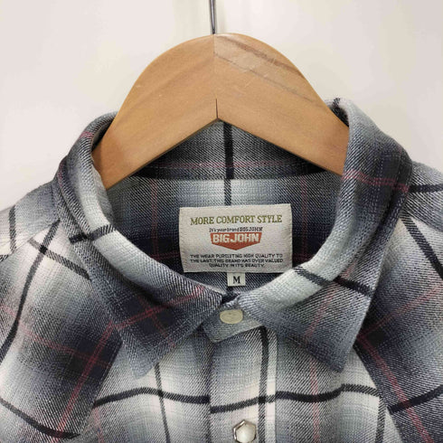 ビッグジョン BIG JOHN オンブレチェック ウエスタンネルシャツ メンズ JPN:M