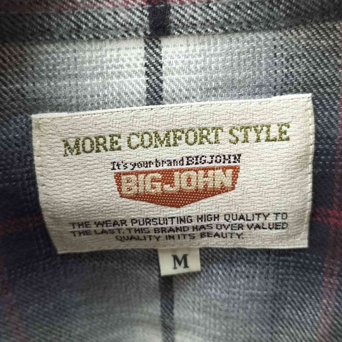 ビッグジョン BIG JOHN オンブレチェック ウエスタンネルシャツ メンズ JPN:M