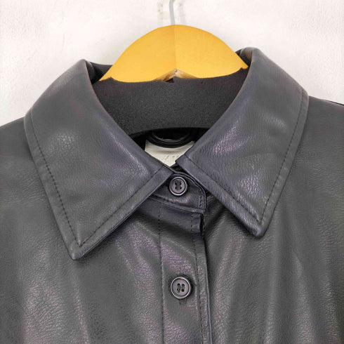 エイチアンドエム H&M フェイクレザーシャツジャケット レディース
