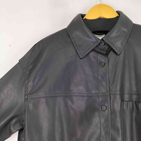 エイチアンドエム H&M フェイクレザーシャツジャケット レディース