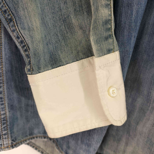 ディースクエアード DSQUARED2 パッチワーク デニム L/S シャツ メンズ 50