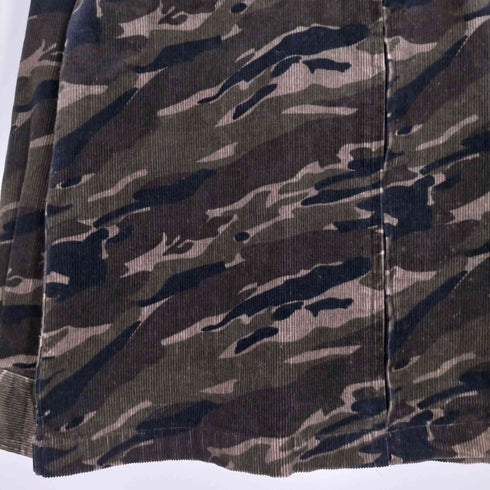 エアウォーク AIRWALK 00S フード付き 細畝コーデュロイ カモ ジップアップジャケット Y2K メンズ JPN:M