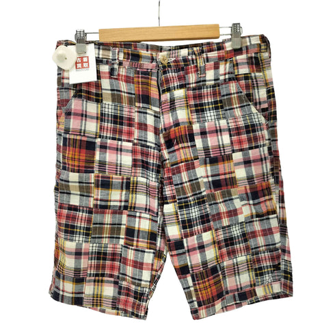 マスターピース MASTERPIECE MASTERPIECE2 マドラスチェック パッチワーク ショート パンツ ショーツ メンズ JPN:L