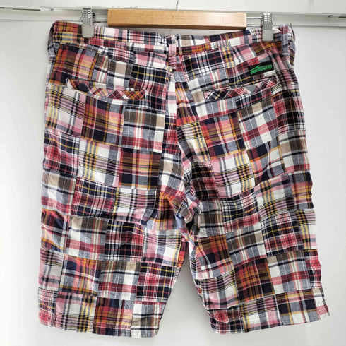 マスターピース MASTERPIECE MASTERPIECE2 マドラスチェック パッチワーク ショート パンツ ショーツ メンズ JPN:L