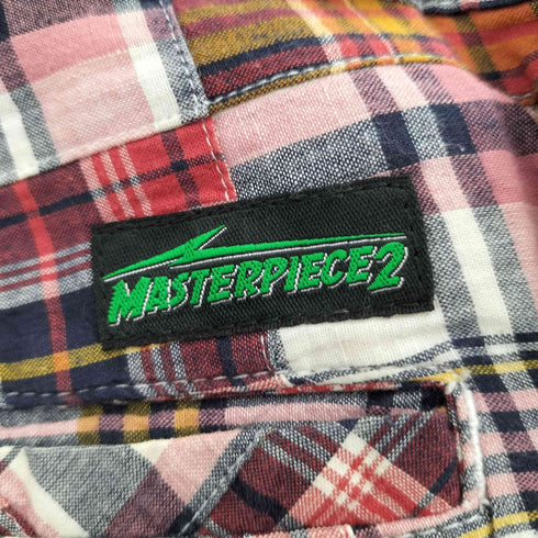 マスターピース MASTERPIECE MASTERPIECE2 マドラスチェック パッチワーク ショート パンツ ショーツ メンズ JPN:L