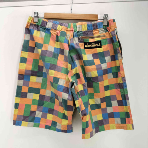 ワイルドシングス WILD THINGS ブロック 総柄 クライミング ショート パンツ ショーツ メンズ L