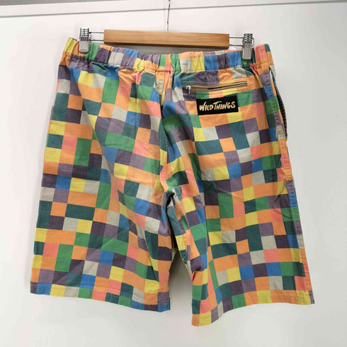 ワイルドシングス WILD THINGS ブロック 総柄 クライミング ショート パンツ ショーツ メンズ L