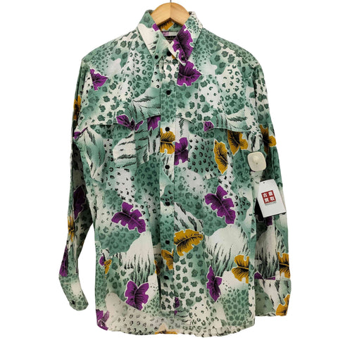 Ruddock Bros 80~90s ウエスタンヨーク 総柄ボタンダウンシャツ メンズ JPN:M