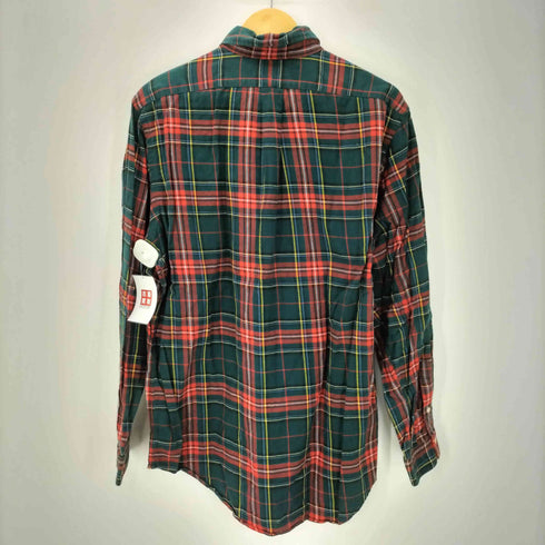 ラルフローレン RALPH LAUREN USA製 IMPORTED COTTON ポニー 刺繍 タータンチェック シャモア L/S シャツ メンズ import:L