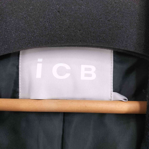 アイシービー ICB カシミヤ混 ボタンレス ウールチェスターコート レディース