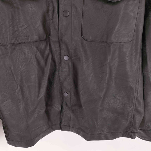 プルアンドベア PULL&BEAR フェイクレザートラッカージャケット メンズ JPN:L