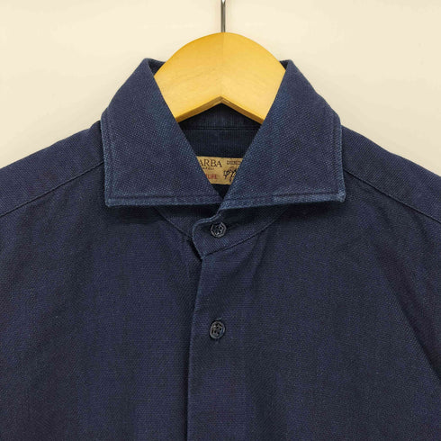 バルバ BARBA L/S ホリゾンタルカラー インディゴシャツ メンズ 37