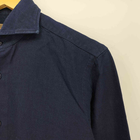 バルバ BARBA L/S ホリゾンタルカラー インディゴシャツ メンズ 37