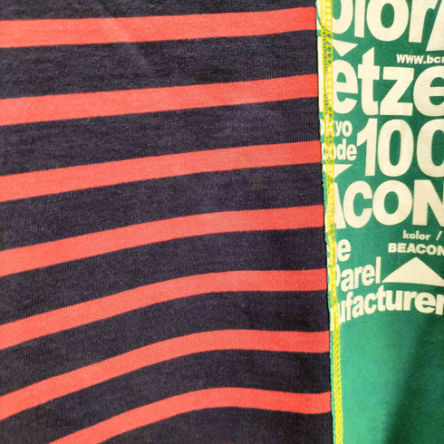 カラービーコン kolor BEACON 20SS Switching Border T-shirt スイッチング ボーダー Tシャツ ドッキング メンズ JPN:3