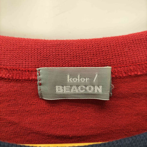 カラービーコン kolor BEACON 20SS Switching Border T-shirt スイッチング ボーダー Tシャツ ドッキング メンズ JPN:3