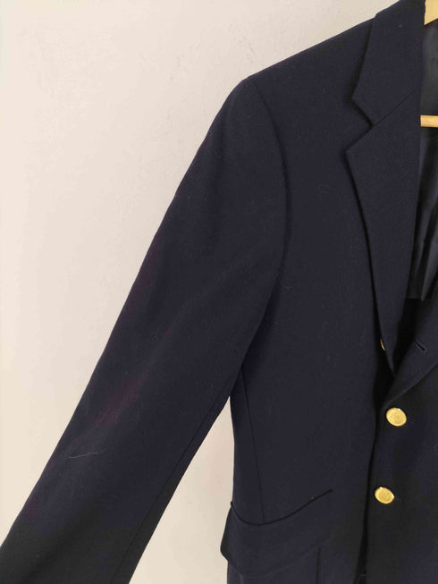 ジェイプレス J.PRESS ウールナイロン 金ボタン 紺ブレ 3B テーラードジャケット メンズ C-92 W-80 T-170