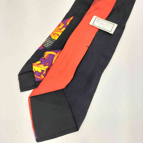ヴェルサスヴェルサーチ VERSUS VERSACE イタリア製 シルク100 バイカラーネクタイ メンズ