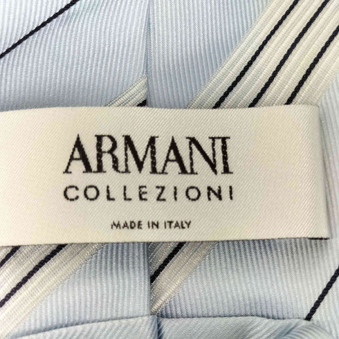 アルマーニコレツィオーニ ARMANI COLLEZIONI ボーダー シルク ネクタイ メンズ