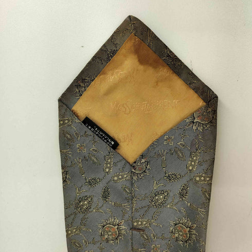 イヴサンローラン Yves Saint Laurent 花柄 シルク ネクタイ メンズ