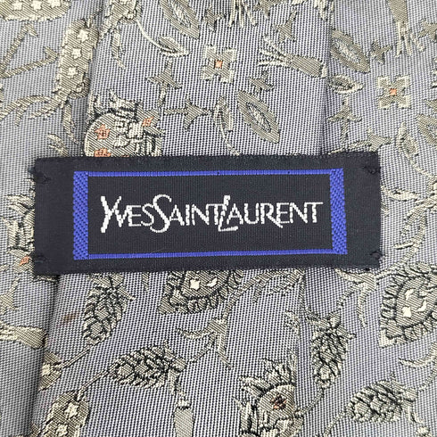 イヴサンローラン Yves Saint Laurent 花柄 シルク ネクタイ メンズ