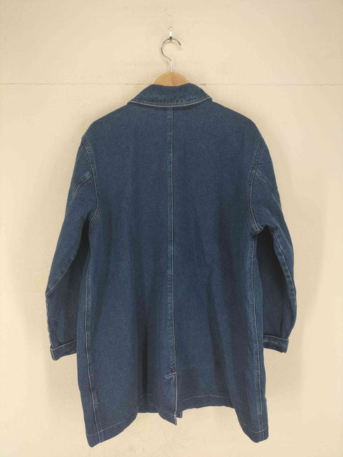 デニムアンドコー Denim&Co デニムステンカラーコート レディース 1X
