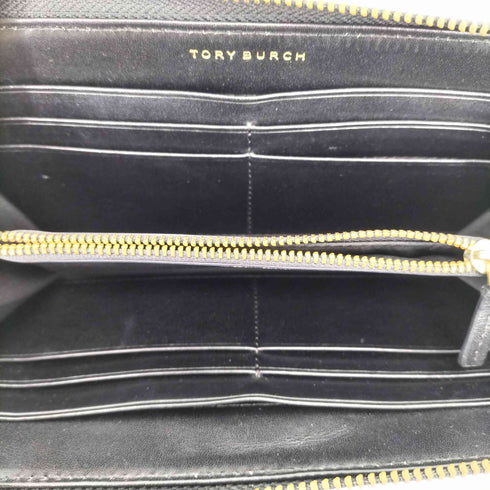 トリーバーチ TORY BURCH プレートロゴ レザー長財布 レディース