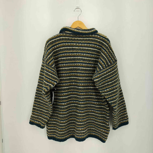 THE IRISH WOOLLEN MILLS WOOL100 モックネック ウールニット ワンピース セーター レディース L