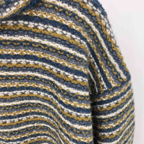 THE IRISH WOOLLEN MILLS WOOL100 モックネック ウールニット ワンピース セーター レディース L