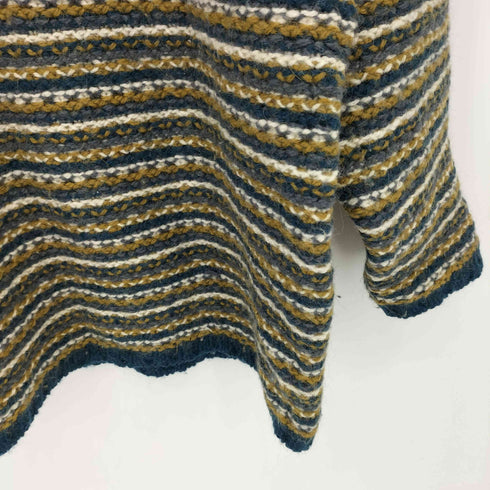 THE IRISH WOOLLEN MILLS WOOL100 モックネック ウールニット ワンピース セーター レディース L