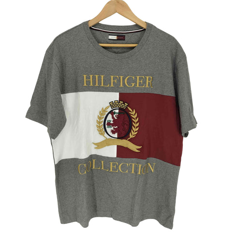 ヒルフィガーコレクション HILFIGER COLLECTION フロント刺繍クルーネックTシャツ メンズ XL