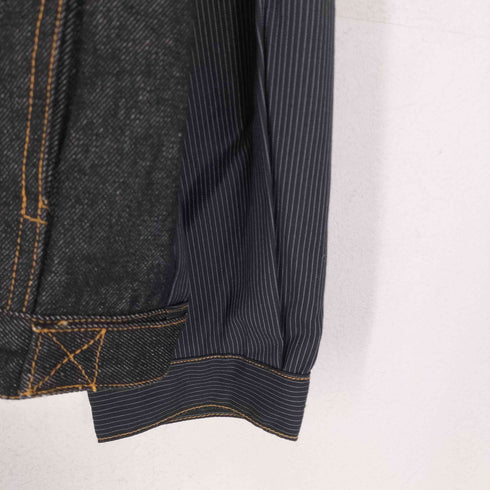 RABBITHOLE LONDON ストライプ切替デニムジャケット import メンズ L