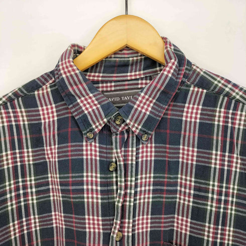 デヴィッドテイラー david taylor L/S ボタンダウンチェックシャツ メンズ JPN:XL