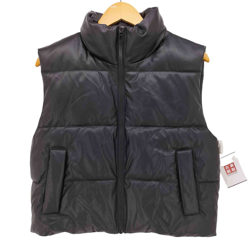 ザラ ZARA フェイクレザー パデッドベスト レディース import:S