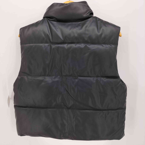 ザラ ZARA フェイクレザー パデッドベスト レディース import:S