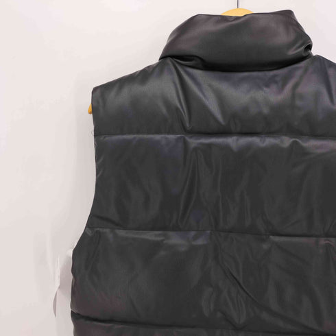 ザラ ZARA フェイクレザー パデッドベスト レディース import:S