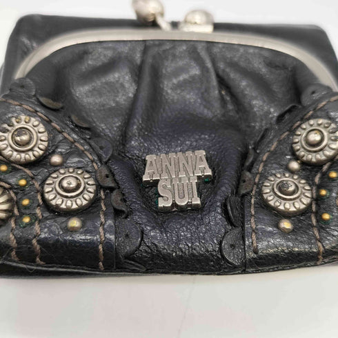 アナスイ ANNA SUI スタッズ がま口 コインケース 三つ折り レザー 財布 レディース