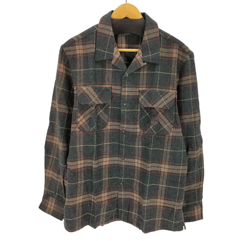 フェアファクス FAIRFAX 開襟 L/Sチェックネルシャツ メンズ LL