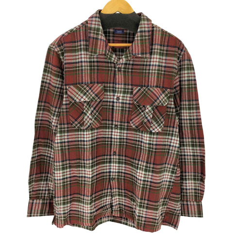 フェアファクス FAIRFAX 開襟 L/Sチェックネルシャツ メンズ LL