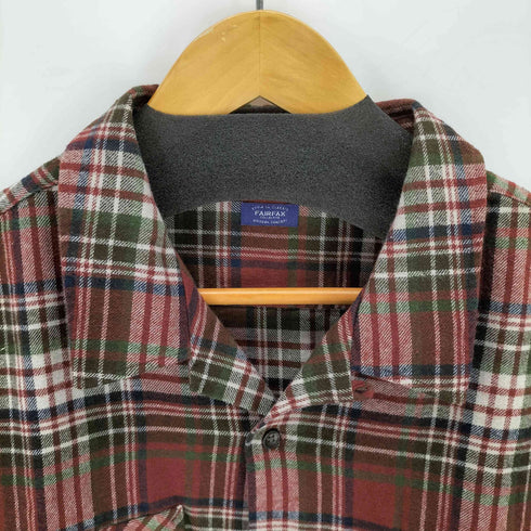 フェアファクス FAIRFAX 開襟 L/Sチェックネルシャツ メンズ LL