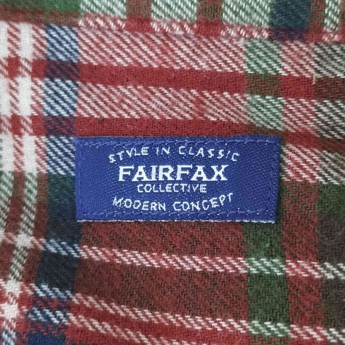 フェアファクス FAIRFAX 開襟 L/Sチェックネルシャツ メンズ LL
