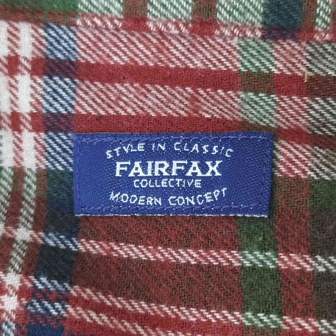フェアファクス FAIRFAX 開襟 L/Sチェックネルシャツ メンズ LL