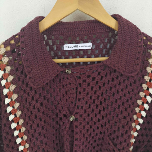 ジャーナルスタンダードレリューム JOURNAL STANDARD relume CALIFORNIA CROCHET HANDKNIT クロシェニットトップス メンズ JPN:L