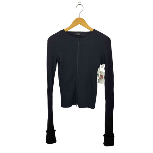 ワイズ Ys レイヤードデザイン ダブルジップ リブデザイン クルーネックカーディガン レディース