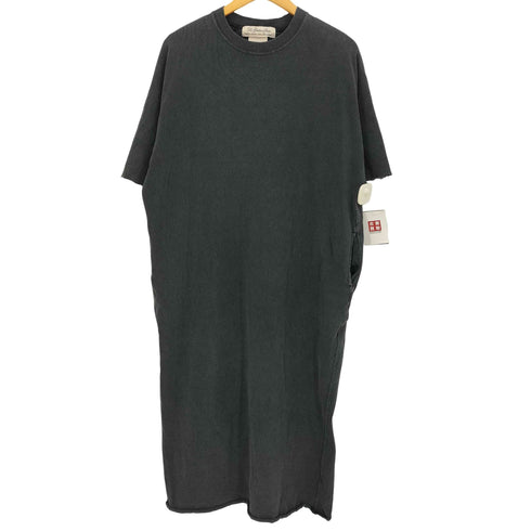 レミレリーフ REMI RELIEF ヴィンテージ加工 断ち切り バックスリット 半袖 カットソーワンピース レディース FREE